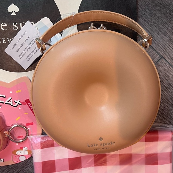 BNWT BUNDLE! Kate Spade Donut Crossbody, Card Holder, AirPod Case & Gingham Tote - Picture 7 of 15